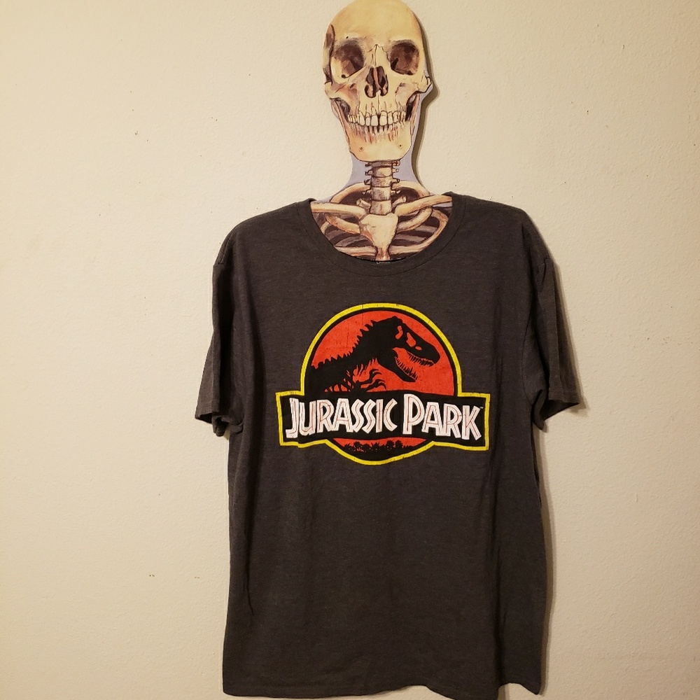 Jurassic Park grey tee